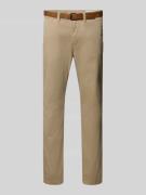 Slim fit chino van katoenmix