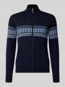 Gebreid jack met opstaande kraag en ritssluiting