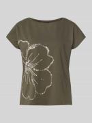 Regular fit T-shirt van katoenmix