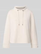 Sweatshirt met tunnelkoord en labeldetail