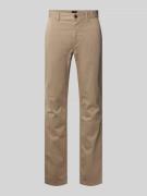 Slim fit chino van katoenmix