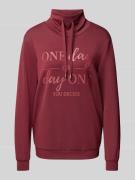 Sweatshirt met opstaande kraag en tunnelkoord, model 'BANU'