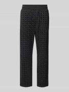 Sweatpants met elastische band en labeldetail, model 'Tamas'