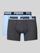 Boxershort met elastische logo in band in een set van 2 stuks