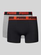 Boxershort met elastische logo in band in een set van 2 stuks