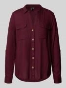 Regular fit overhemdblouse van pure viscose, model 'BUMPY'