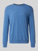 Regular fit gebreide pullover van pure wol