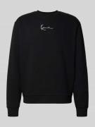 Regular fit sweatshirt met logostitching, model 'Crew'