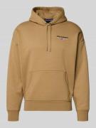 Hoodie met labelstitching