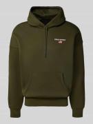 Hoodie met labelstitching