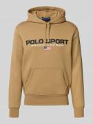 Hoodie met labelprint en capuchon