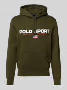 Hoodie met labelprint en capuchon
