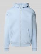 Regular fit sweatjack met logo-applicatie