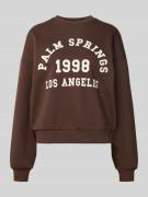 Oversized sweatshirt met labelprint, model 'MERLE'