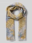 Sjaal in all-over look met franjes