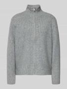 Regular fit gebreid jack met opstaande kraag, model 'IHDUCIE'