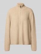 Regular fit gebreid jack met opstaande kraag, model 'IHDUCIE'