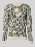 Gebreide pullover met ronde hals, model 'DONG'