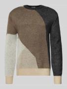 Gebreide pullover met wol en ronde hals