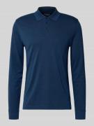 Regular fit poloshirt in design met lange mouwen