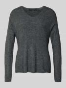 Regular fit gebreide pullover met V-hals, model 'CREWLEFILE'