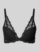 Beha in semi-transparant design met haakjessluiting