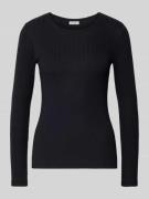 Slim fit shirt met lange mouwen van een mix van katoen en modal