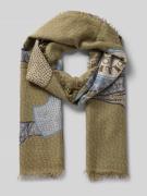 Sjaal met franjes van kasjmiermix met zijde