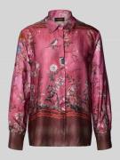 Regular fit overhemdblouse met manchetten, model 'Cherry Blossom'