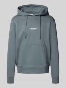 Hoodie met labelprint, model 'SOHO'