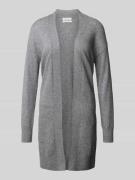 Gebreide lange jas van kasjmier met opgestikte zakken