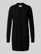 Gebreide lange jas van kasjmier met opgestikte zakken