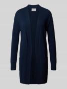 Gebreide lange jas van kasjmier met opgestikte zakken