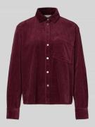 Relaxed fit overhemdblouse in ribcordlook