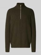 Gebreide pullover met opstaande kraag