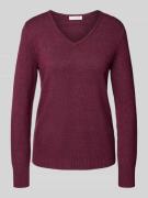 Regular fit shirt van lange mouwen van viscosemix in gebreide look