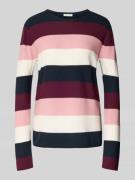 Regular fit gebreide pullover van een mix van katoen en viscose