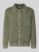 Relaxed fit gebreid jack van puur katoen