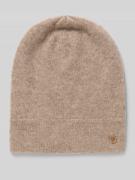 Kasjmier muts met labelapplicatie