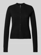 Regular fit gebreid jack met wol, model 'MALOU'