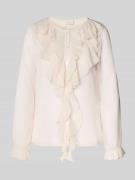 Regular fit blouse met ruches, model 'Ditte'