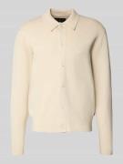 Gebreid jack met kentkraag, model 'MILANO'