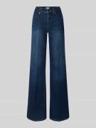 Wide leg jeans in used-look met steekzakken