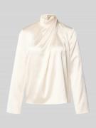 Regular fit blouse met opstaande kraag en design met lange mouwen