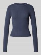 Slim fit gebreide pullover van viscosemix, model 'MIRA'