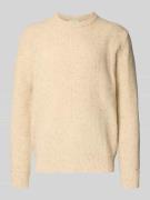 Gebreide pullover van lanawolmix met ronde hals