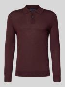 Slim fit gebreide pullover van wolmix