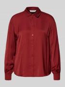 Regular fit overhemdblouse met viscose, model 'Sandelina'