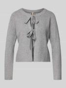 Gebreid jack met vetersluiting, model 'KANITA'