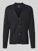 Gebreid jack van wolmix met reverskraag